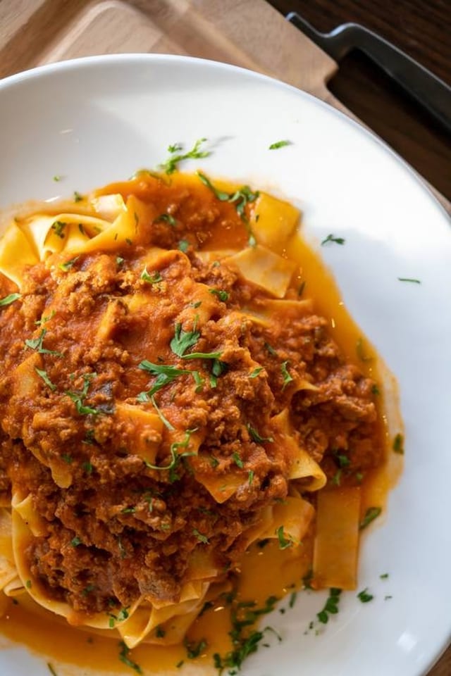 Pappardelle Bolognese.