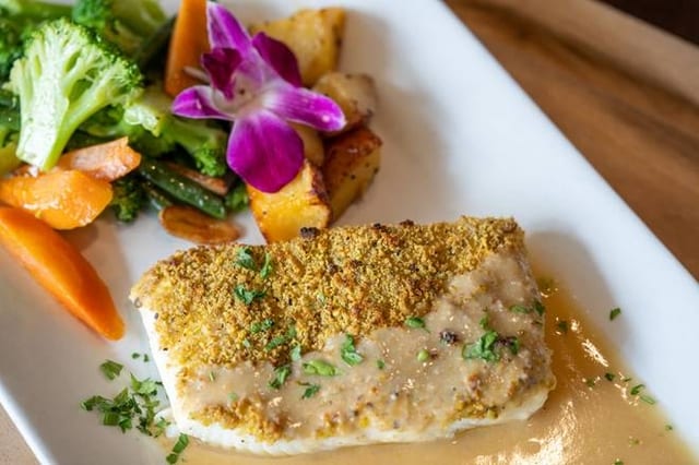 Halibut Oreganata.